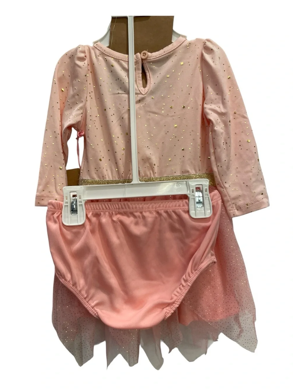 Young Hearts Infant Girls Pink Fall Dress with Tulle Skirt 6-9 months NWT
